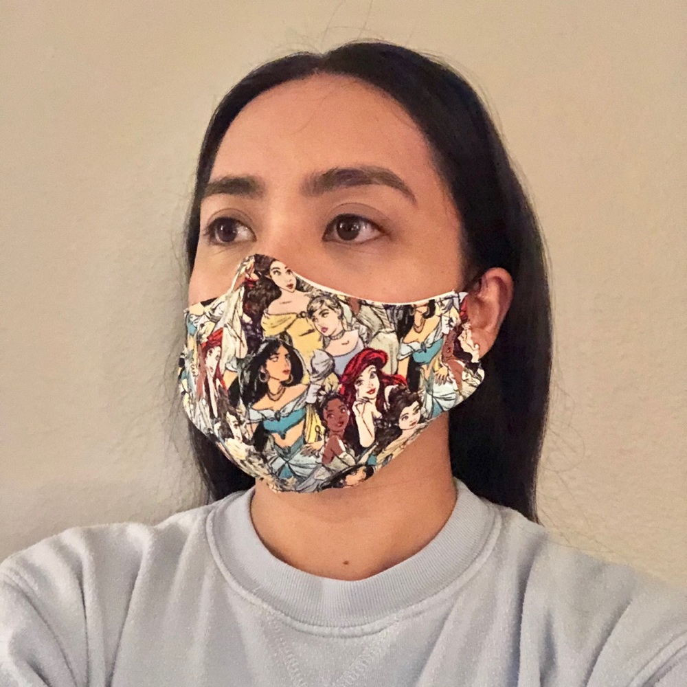 Disney Princess Face Mask w/Nose Wire &Filter Pkt